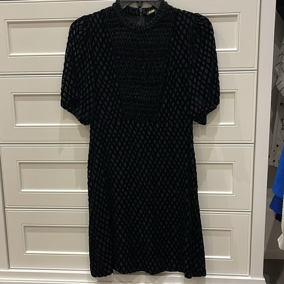 Maje | Dresses | Maje Velvet Pattern Shrt Sleeve Dress Size 1 - Picture 3 of 13